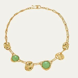 NWOT Alexis Bittar Gold and Mint Necklace